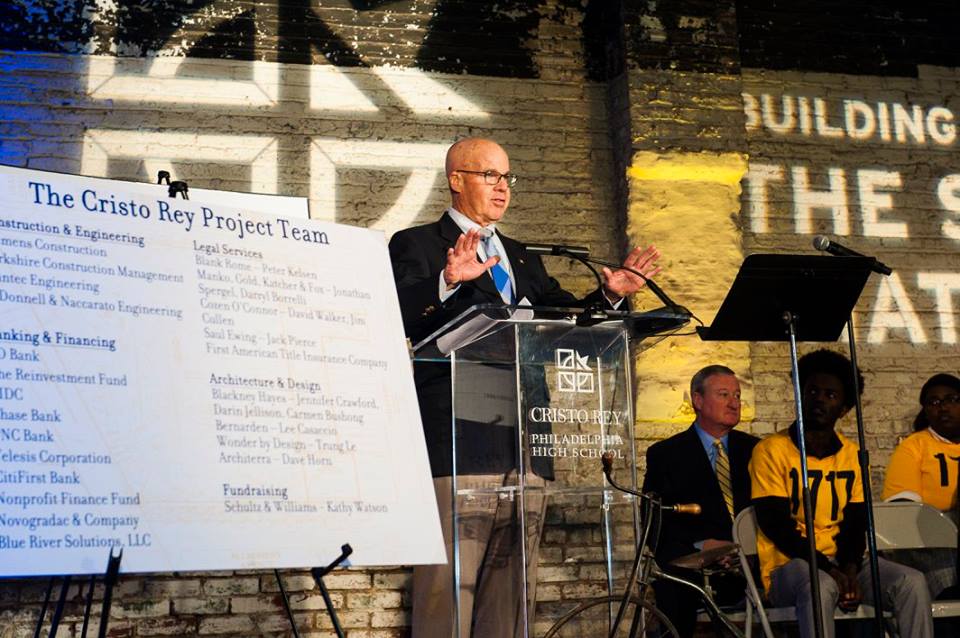 Mayor at Cristo Rey Groundbreaking