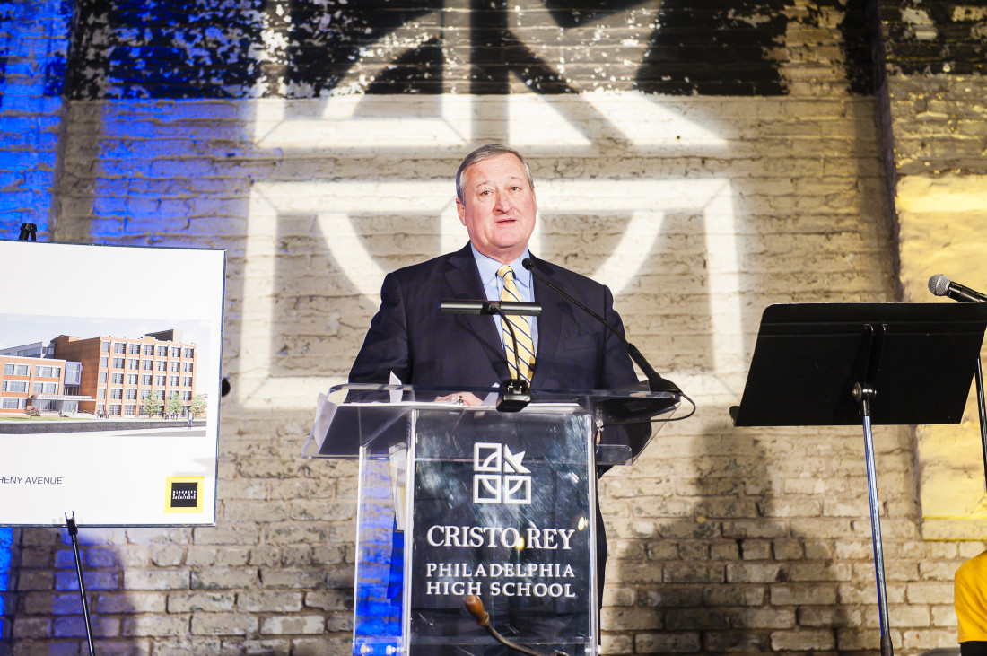 Philadelphia Mayor at Cristo Rey Groundbreaking